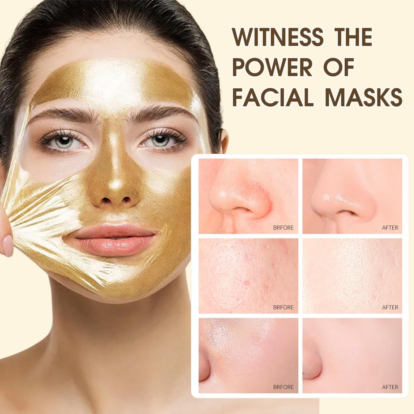 Collagen Peel Off Face Masks, Purifying Deep Cleansing Collagen